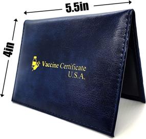 img 3 attached to 📷 ArtemisCase Blue Passport and Vaccine Card Holder Combo - Waterproof Vaccine Card Protector and Leather Passport Wallet with CDC Vaccination Slot