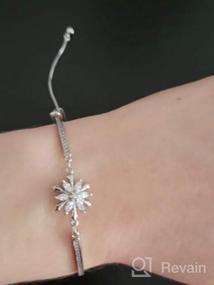 img 6 attached to ❄️ Sparkling Snowflake Bracelet for Women & Teen Girls: Perfect Gift for Christmas, Thanksgiving, Birthdays & Valentine's Day