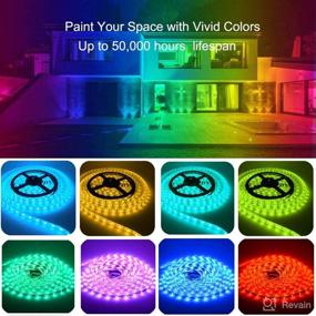 img 2 attached to Color Changing LED Strip Lights - 65.6ft/20M, 5050 SMD, Remote Control, 600LEDs, Bright RGB Light Strip for Bedroom, Kitchen, Party, DIY Home Decoration (4X16.4ft)