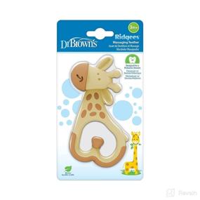 img 3 attached to Dr. Brown’s Ridgees Massaging Baby Teether Toy - Giraffe: Soothe and Delight Your 3m+ Baby