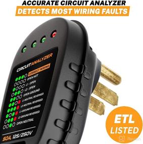 img 2 attached to ⚡️ CARMTEK RV Circuit Analyzer 50 Amp - Smart Diagnostic Chart & Indicator Lights - ETL Listed RV Circuit Tester - Optimized for 50 Amp RV Circuits