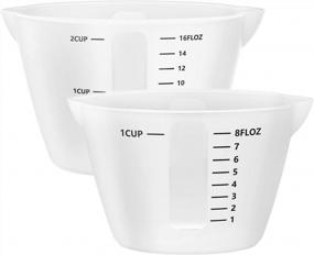 img 4 attached to 500Ml & 250Ml Large Silicone Measuring Cups, Gartful Resin Mixing Cups For Epoxy, Jewelry Casting Molds, Acrylic Paint Pouring, Cup Making, Nonstick Reusable Craft Measuring Cups, 16Oz & 8Oz, Set Of 2