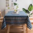 boho chic: gravan heavyweight cotton linen tablecloth for rectangle tables - the perfect addition to your dining decor logo