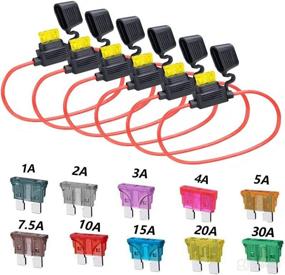 img 4 attached to 🔌 Elefama 12-калиберный портативный предохранитель ATC/ATO - водонепроницаемый автомобильный держатель лезвия со стандартными 55 предохранителями для замены автомобилей - набор из 6 штук
