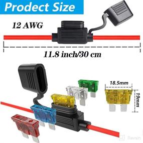 img 1 attached to 🔌 Elefama 12-калиберный портативный предохранитель ATC/ATO - водонепроницаемый автомобильный держатель лезвия со стандартными 55 предохранителями для замены автомобилей - набор из 6 штук
