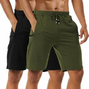 img 4 attached to Stay Comfortable And Stylish During Workouts: Boyzn Men'S 2 Pack Athletic Shorts With Zipper Pockets
