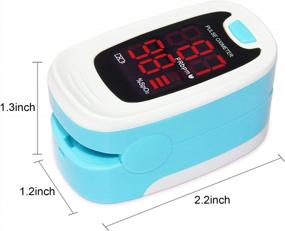img 1 attached to CONTEC CMS50M Fingertip Pulse Oximeter Blood Oxygen Saturation Monitor With Lanyard Blue White Color