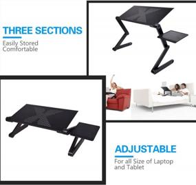 img 3 attached to Multipurpose Silver Lap Tray: Adjustable Angle Sofa Bed Table For Laptops, Tablets, And Notebooks