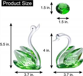 img 2 attached to Emerald Green Swan 55Th Wedding Anniversary Decorations And Gifts For Parents, Him Or Her - Celebrate Your 55 Year Anniversary With This Exquisite Swan-Themed Present - YWHL