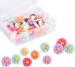 colorful and decorative flower pushpins for your home or office: 30 pieces floret thumb tacks for bulletin board, photo wall, and more! logo