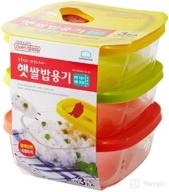 lock&lock oven glass cooked rice storage container for freezer - set of 3: efficient and convenient rice preservation solution логотип