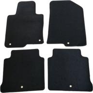 🚗 2016-2018 kia optima floor mat, factory fit black nylon carpet front & rear 4pc set - ikon motorsports logo