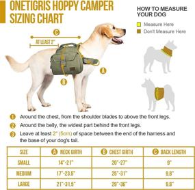 img 1 attached to 🐾 Рюкзак для собак OneTigris Dog Pack Hound Travel Camping Hiking Backpack Saddle Bag Rucksack - Зеленый, Средний: Идеально подходит для средних и крупных собак!