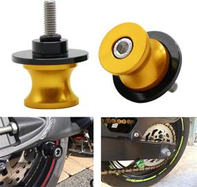 img 4 attached to 2Pcs 8MM Motorcycle CNC Swing Arm Stand Screws Sliders Spools For Z900 Z 900 All Years-Gold