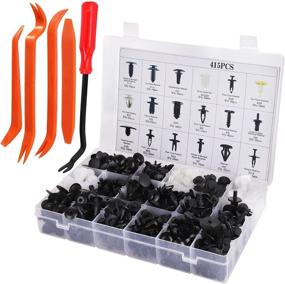 img 4 attached to 🚗 Premium Car Retainer Clips and Fasteners Kit with Remover – 415pcs, 18 Popular Sizes, Ideal for Toyota, GM, Ford, Honda, Acura, Chrysler