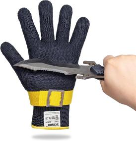 img 4 attached to Schwer Cut Resistant Glove - Food-Grade Stainless Steel Mesh For Safe Butchering And Slicing