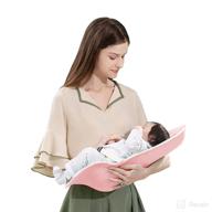 👶 необходимые вещи для новорожденного - портативная опора для кровати ablmhmq для младенцев с пеленкой для укутывания и подушкой для кормления против рвоты, идеально подходит для детского шезлонга для 0-6 месяцев (розовый) логотип