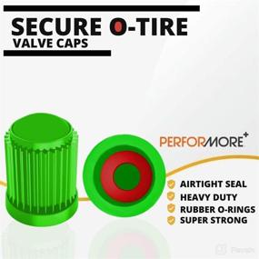 img 1 attached to 🚲 Performore Green Tire Valve Caps (Pack of 30) - Heavy-Duty Stem Covers with O-Rubber Rings for Universal Car, SUV, Bike, Bicycle, and Motorcycle Wheel Valve Stem Dust Cover Protection