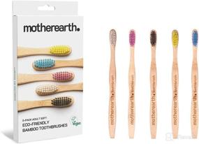 img 4 attached to MOTHEREARTH Pack Bamboo Toothbrush Biodegradable