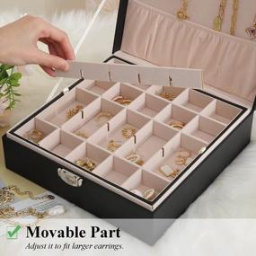 img 2 attached to 50 Slot Misaya Earrings Jewelry Box: A Practical And Stylish Gift For Her