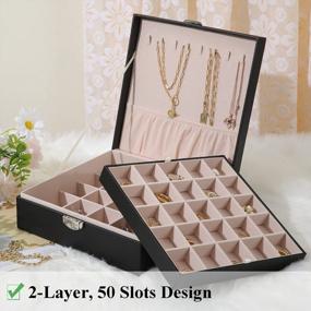 img 3 attached to 50 Slot Misaya Earrings Jewelry Box: A Practical And Stylish Gift For Her