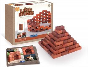 img 3 attached to 60 Piece Little Bricks Builders Set: Educational Construction And Stacking Toy For Kids By Guidecraft