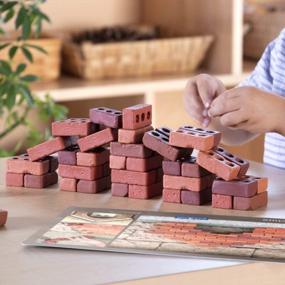 img 4 attached to 60 Piece Little Bricks Builders Set: Educational Construction And Stacking Toy For Kids By Guidecraft