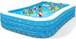 enjoy summer fun with our full-sized inflatable swimming pool for family and kids - perfect for backyard water parties! logo