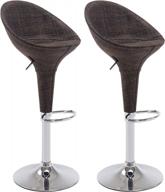 обновите свой бар с помощью регулируемых поворотных барных стульев из ротанга homcom - набор из 2 логотип