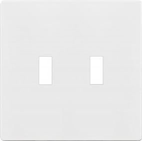 img 4 attached to UL Listed ENERLITES SI8812-W Child Safe Double Toggle Switch Wall Plate - Unbreakable Polycarbonate Thermoplastic, Glossy White Finish