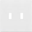 ul listed enerlites si8812-w child safe double toggle switch wall plate - unbreakable polycarbonate thermoplastic, glossy white finish logo