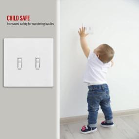 img 1 attached to UL Listed ENERLITES SI8812-W Child Safe Double Toggle Switch Wall Plate - Unbreakable Polycarbonate Thermoplastic, Glossy White Finish
