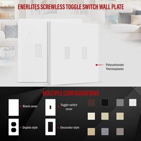 img 2 attached to UL Listed ENERLITES SI8812-W Child Safe Double Toggle Switch Wall Plate - Unbreakable Polycarbonate Thermoplastic, Glossy White Finish