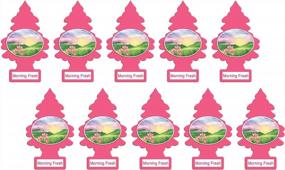 img 1 attached to 🌳 LITTLE TREES Car Air Freshener 10 Pack - Morning Fresh Scent, Hanging Paper Tree for Home or Car