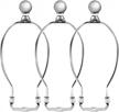 uratot 3 pack 8 inch silver lamp harp holder lamp shade harp, saddle base and lamp finial for table and floor lamps (silver) logo