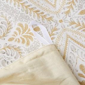 img 1 attached to Paisley Perfection: FADFAY Twin Duvet Cover Set In Luxurious 100% Cotton - 3 Pieces, Gold Finish And Hidden Zipper Closure