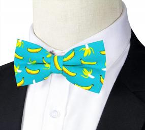 img 3 attached to Stylish & Adorable Pre-Tied Bow Tie With Adjustable Strap For Adults And Children - OCIA Cute Pattern Bowties