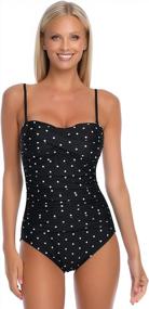 img 3 attached to Flaunt Your Figure With RELLECIGA'S Tummy Control Strapless One Piece Swimsuit For Women