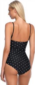 img 1 attached to Flaunt Your Figure With RELLECIGA'S Tummy Control Strapless One Piece Swimsuit For Women