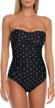 flaunt your figure with relleciga's tummy control strapless one piece swimsuit for women logo