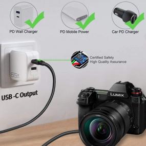 img 1 attached to Комплект F1TP DC Connector USB-C для камер Panasonic Lumix — замените адаптер переменного тока DMW-AC8 на пустую батарею BLC12 для непрерывной съемки