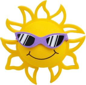 img 4 attached to Coolballs California Sunshine Car Antenna Topper with Sunglasses - Cute Dashboard Accessory and Auto Mirror Dangler (Purple Sunglasses)