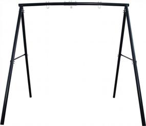 img 4 attached to Swing Into Fun With Trekassy'S Heavy-Duty Metal Swing Frame For Kids And Adults - Supports Up To 440Lbs!