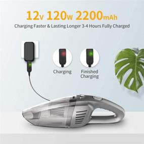 img 1 attached to Powerful and Convenient CCJK Handheld Car Vacuum Cleaner – 120W High Power, 7000PA Strong Suction, Rechargeable & Cordless, with HEPA Filter, Wet/Dry Use – Ideal for Car, Home, Hair & Office Cleaning!