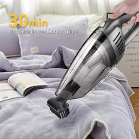 img 2 attached to Powerful and Convenient CCJK Handheld Car Vacuum Cleaner – 120W High Power, 7000PA Strong Suction, Rechargeable & Cordless, with HEPA Filter, Wet/Dry Use – Ideal for Car, Home, Hair & Office Cleaning!