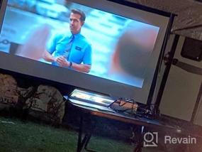 img 7 attached to JWSIT 135-Inch Outdoor Movie Screen: Upgraded 3-Layer PVC 16:9 Projection Screen & Stand Bundle - Portable Video Screen For Home Theater Or Backyard Movie Nights, With Carrying Bag Included