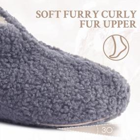 img 1 attached to Fuzzy Winter Slippers For Women - Parlovable Memory Foam Sherpa Booties With Faux Wool Fleece Lining For Indoor Bedroom Comfort