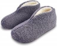 fuzzy winter slippers for women - parlovable memory foam sherpa booties with faux wool fleece lining for indoor bedroom comfort logo