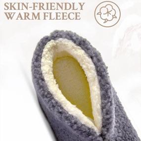 img 2 attached to Fuzzy Winter Slippers For Women - Parlovable Memory Foam Sherpa Booties With Faux Wool Fleece Lining For Indoor Bedroom Comfort