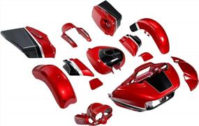 img 2 attached to HR3 Inner Outer Fairing Glove Box Side Cover Stretched Saddlebags Front Rear Fender Gas Tank Wicked Red & Black Tempest Bodykit Bodywork Fit For Harley CVO Road Glide 2015-2020